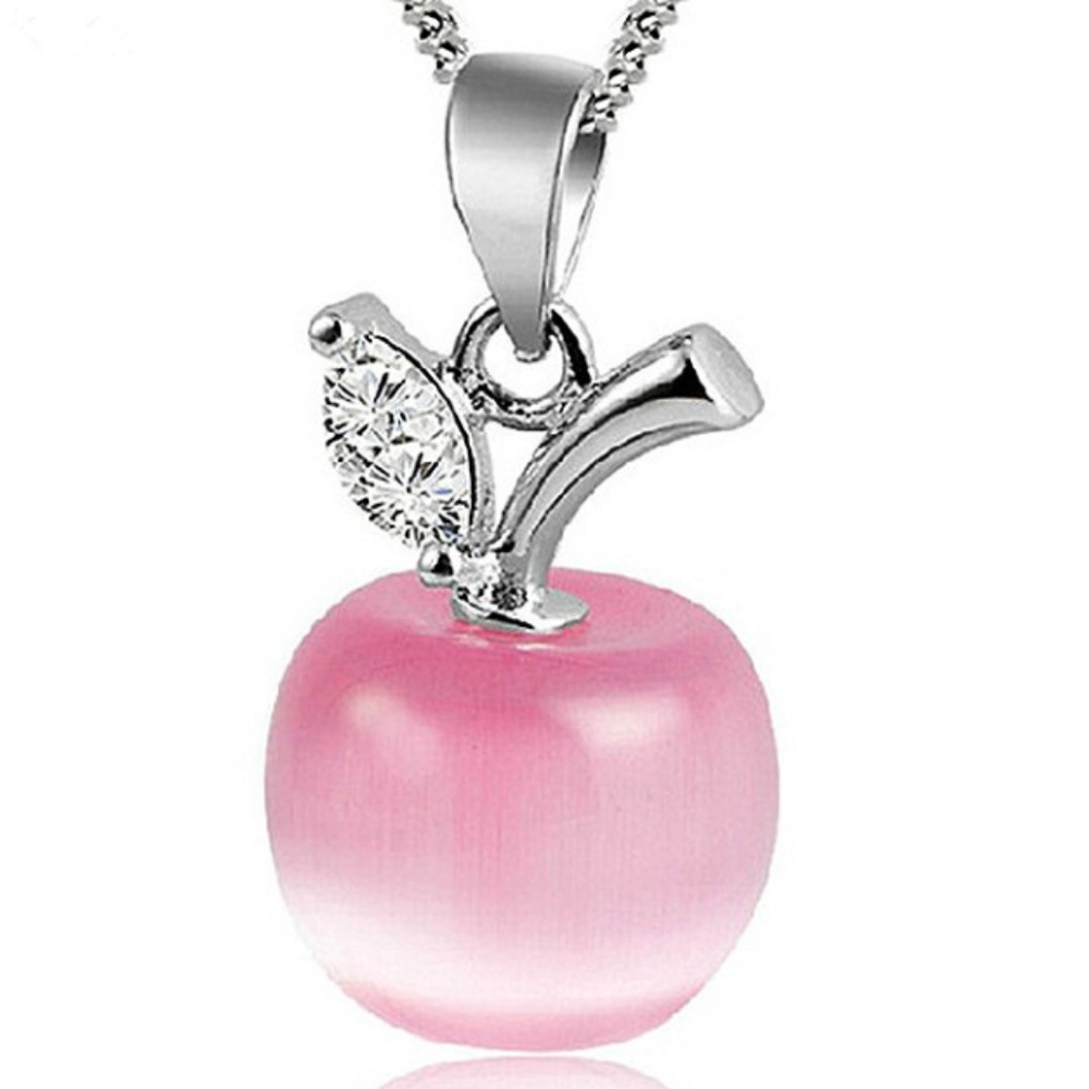 Pink Apple Necklace